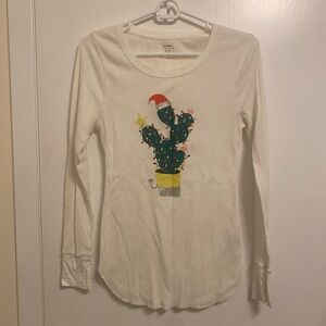 Old Navy Cream Christmas 🌵 Shirt